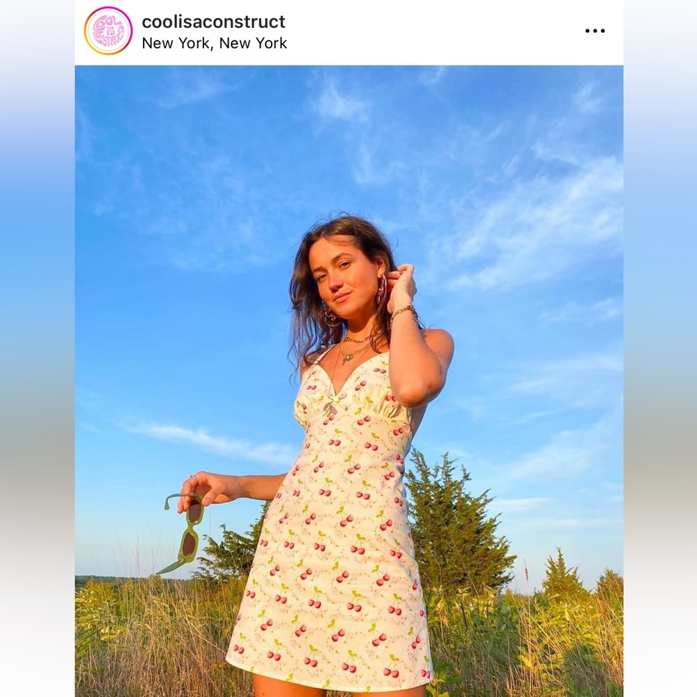 Cool is a Construct Cherry Dress NOT SOLD ANYMORE❤️